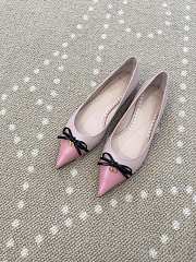 Fortok Valentino Garavani Bepointy leather ballet flats Pink - 1