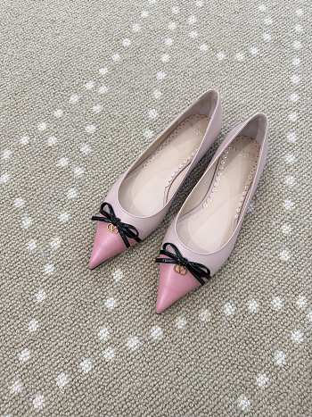 Fortok Valentino Garavani Bepointy leather ballet flats Pink