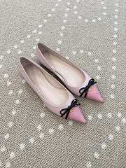 Fortok Valentino Garavani Bepointy leather ballet flats Pink - 4