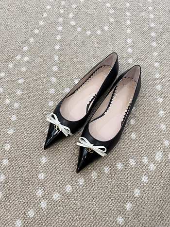 Fortok Valentino Garavani Bepointy leather ballet flats Black