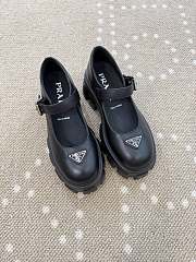 Fortok Prada Monolith Mary Jane flats brushed leather Black 6cm - 1
