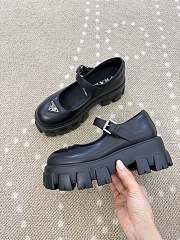 Fortok Prada Monolith Mary Jane flats brushed leather Black 6cm - 4