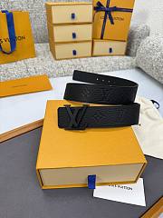 Fortok Louis Vuitton LV Belt With Black LV Hardware - 1