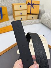Fortok Louis Vuitton LV Belt With Black LV Hardware - 5