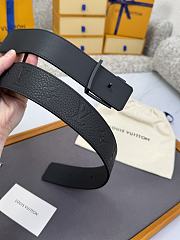 Fortok Louis Vuitton LV Belt With Black LV Hardware - 3