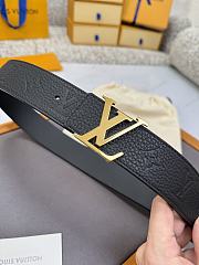 Fortok Louis Vuitton LV Belt With Gold LV Hardware - 3