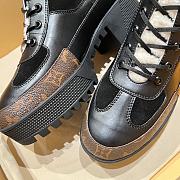 Fortok Louis Vuitton Laureate Platform Desert Boots Black With Brown Monogram - 6