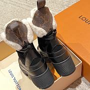 Fortok Louis Vuitton Laureate Platform Desert Boots Black With Brown Monogram - 5