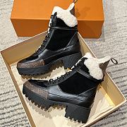 Fortok Louis Vuitton Laureate Platform Desert Boots Black With Brown Monogram - 4