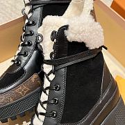 Fortok Louis Vuitton Laureate Platform Desert Boots Black With Brown Monogram - 2