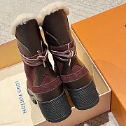 Fortok Louis Vuitton Laureate Platform Desert Boots Burgundy With Brown Monogram - 6