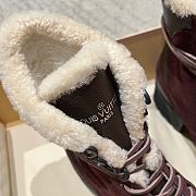 Fortok Louis Vuitton Laureate Platform Desert Boots Burgundy With Brown Monogram - 2