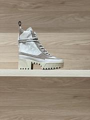 Fortok Louis Vuitton Laureate Platform Desert Boots Suede Beige - 4