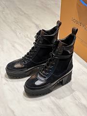 Fortok Louis Vuitton Laureate Platform Desert Boots Black - 2
