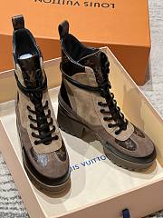 Fortok Louis Vuitton Laureate Platform Desert Boots Brown - 5