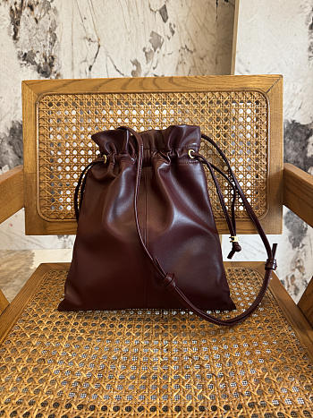 Fortok Loewe Medium Flamenco purse Burgundy 29 x 32 x 0.5 cm 