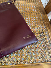 Fortok Loewe Medium Flamenco purse Burgundy 29 x 32 x 0.5 cm  - 2