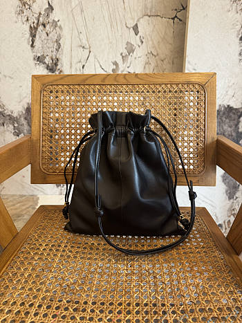 Fortok Loewe Medium Flamenco purse Black 29 x 32 x 0.5 cm