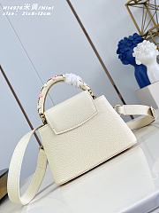 Fortok Louis Vuitton Capucines Mini Bag White 21 x 8 x 13cm - 5