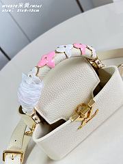 Fortok Louis Vuitton Capucines Mini Bag White 21 x 8 x 13cm - 3
