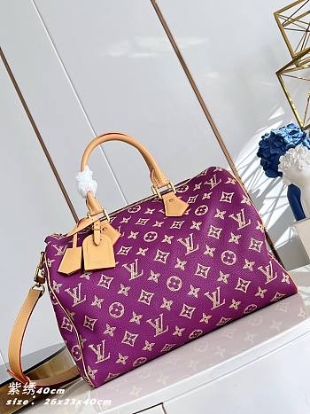 Fortok Louis Vuitton Speedy P9 Bandoulière 40 bag Purple 26 x 23 x 40cm
