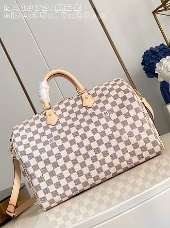Fortok Louis Vuitton Speedy Bandoulière 35 bag Damier Azur canvas 23 x 18 x 35cm