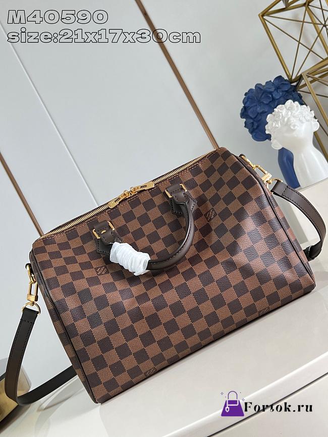Fortok Louis Vuitton Speedy Bandoulière 30 bag Damier Azur canvas 21 x 17 x 30cm - 1