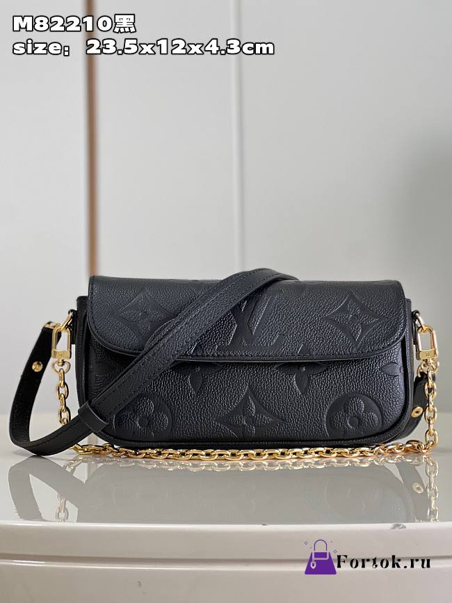 Fortok Louis Vuitton Wallet On Chain Ivy bag Black 23.5 x 12 x 4.3cm - 1