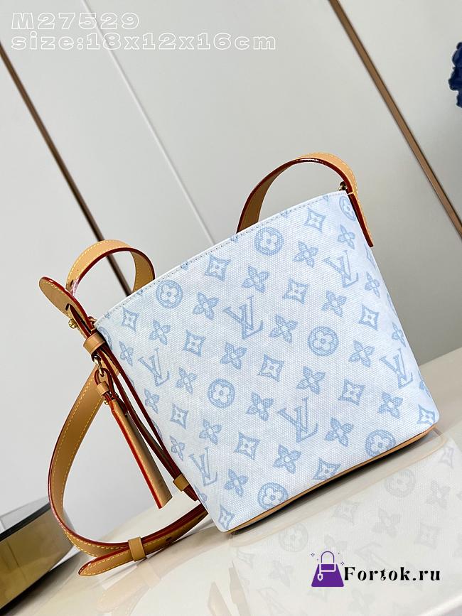 Fortok Louis Vuitton All In bag Monogram Origine canvas Bleu Courrier 18 x 12 x 16cm - 1