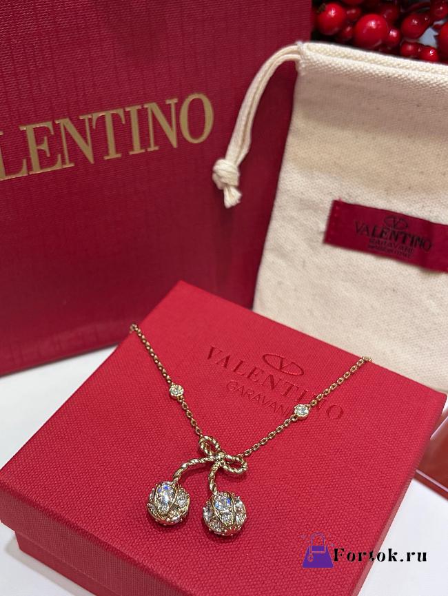 Fortok Valentino Garavani Cherryfic Metalic Necklace - 1