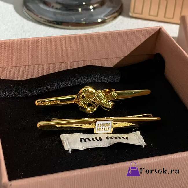 Fortok Miu Miu Hair Clip Gold - 1