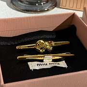 Fortok Miu Miu Hair Clip Gold - 1