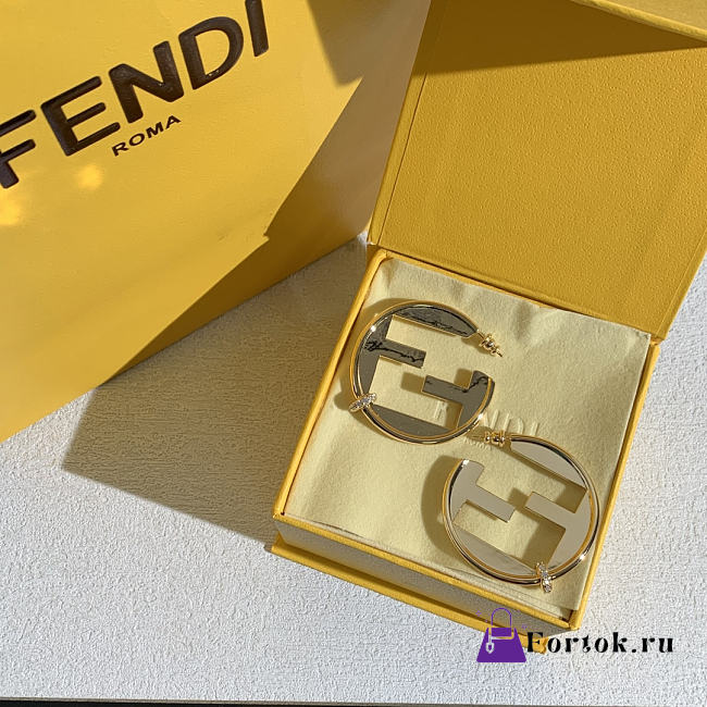 Fortok Fendi Large FF Earrings - 1