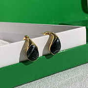 Fortok Bottega Veneta Gold/ Black Earrings - 4