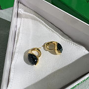 Fortok Bottega Veneta Gold/ Black Earrings - 3