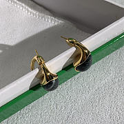 Fortok Bottega Veneta Gold/ Black Earrings - 2