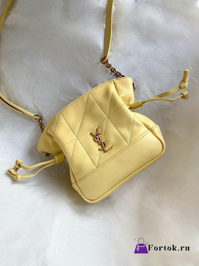 Fortok Saint Laurent Jamie mini bag Yellow 14.5×15.5×8cm - 1