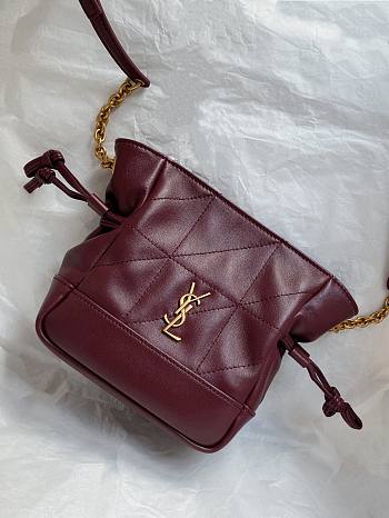 Fortok Saint Laurent Jamie mini bag Burgundy 14.5×15.5×8cm