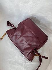 Fortok Saint Laurent Jamie mini bag Burgundy 14.5×15.5×8cm - 2