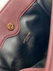 Fortok Saint Laurent Jamie mini bag Burgundy 14.5×15.5×8cm - 5