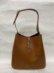 Fortok Saint Laurent Le 5 à 7 leather hobo bag Brown 30×31×13cm - 1