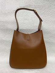 Fortok Saint Laurent Le 5 à 7 leather hobo bag Brown 30×31×13cm - 6