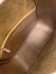 Fortok Saint Laurent Le 5 à 7 leather hobo bag Brown 30×31×13cm - 2