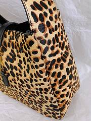 Fortok Saint Laurent Le 5 à 7 leather hobo bag Leopard Print 23×22×8.5cm - 4