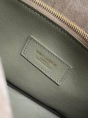 Fortok Saint Laurent Le 5 à 7 leather hobo bag Olive Green 23×22×8.5cm - 6