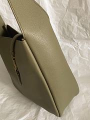Fortok Saint Laurent Le 5 à 7 leather hobo bag Olive Green 23×22×8.5cm - 5