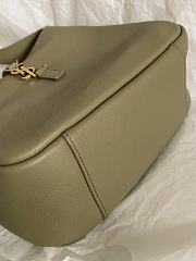 Fortok Saint Laurent Le 5 à 7 leather hobo bag Olive Green 23×22×8.5cm - 4