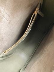 Fortok Saint Laurent Le 5 à 7 leather hobo bag Olive Green 23×22×8.5cm - 2