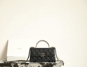 Fortok Chanel Mni Kelly Trendy CC Handle Black 10 x 18 x 4.5cm