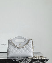 Fortok Chanel Nano 31 shopping bag White 20 x 17.5 x 3.5cm - 6